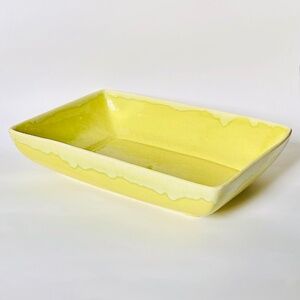 Calart Creations Providence RI 11x7x2 1/4" Drip Glaze Planter Tray 1950s-60s MCM